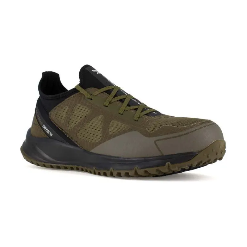 Reebok Non-Slip Shoes | Athletic*Men's All Terrain Work Steel Toe Trail Running Work Shoe Sage/black