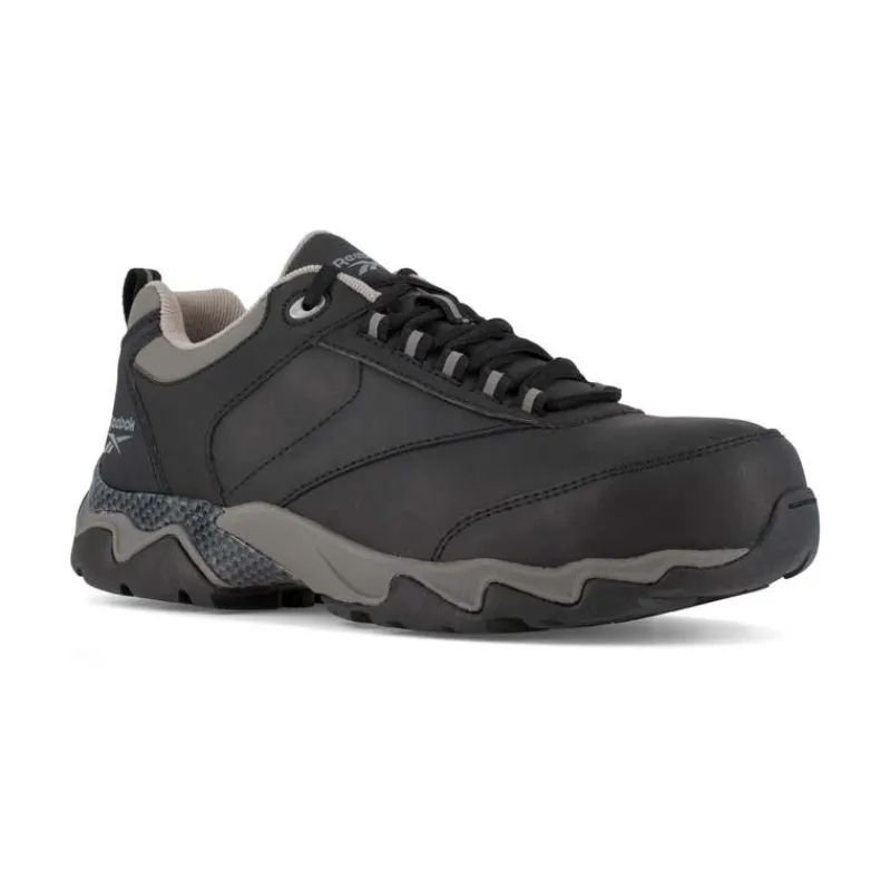 Reebok Athletic*Men's Beamer Composite Toe Athletic Work Shoe Black / Gray