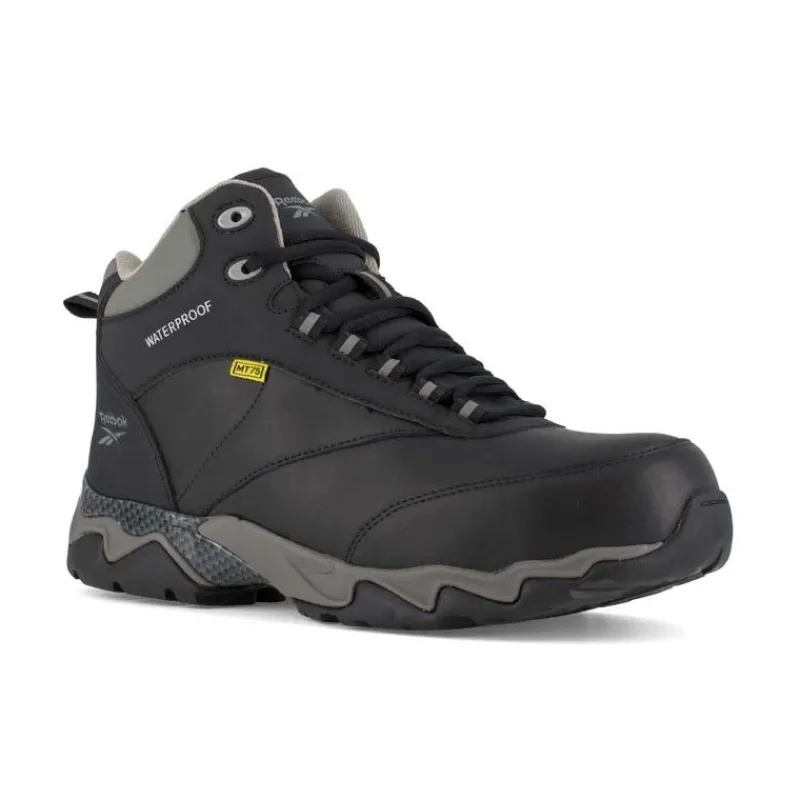 Reebok Met Guard | Hiking*Men's Beamer Waterproof Composite Toe Internal Met Guard Athletic Hiker Black / Gray