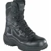 Reebok Non-Steel Safety Toe | Tactical*Men's Rapid Response RB Stealth 8-Inch Comp Toe Side Zip Duty Boots Black