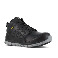 Reebok Non-Slip Shoes | Athletic*Men's Sublite Cushion Work Alloy Toe Met Guard Athletic Mid Cut Shoe Black