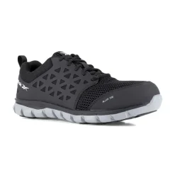 Reebok Non-Slip Shoes | Athletic*Men's Sublite Cushion Work Alloy Toe Athletic Oxford Black
