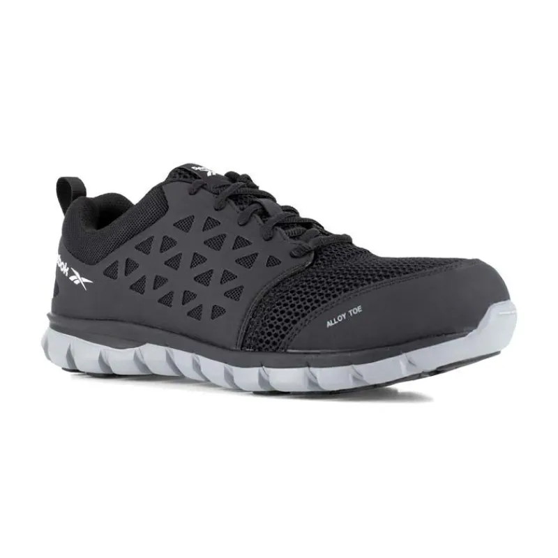 Reebok Non-Slip Shoes | Athletic*Men's Sublite Cushion Work Alloy Toe Athletic Oxford Black