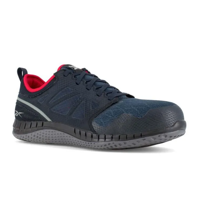 Reebok Non-Slip Shoes | Athletic*Men's Zprint Work Steel Toe Athletic Work Shoe Navy/grey/red