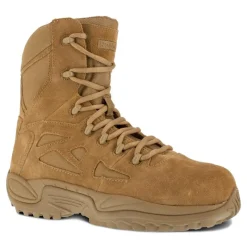 Reebok Non-Steel Safety Toe | Tactical*Women's 8" Rapid Response RB Stealth Side Zip Tactical Boot Coyote
