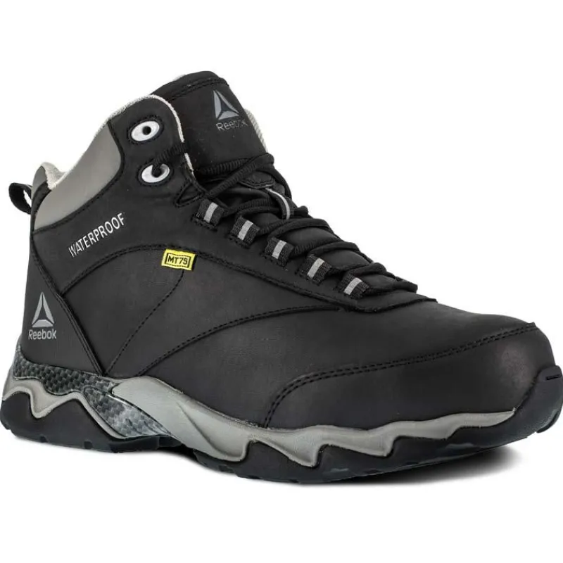Reebok Met Guard | Non-Steel Safety Toe*Women's Beamer Waterproof Composite Toe Internal Met Guard Athletic Hiker Black / Gray