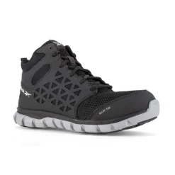 Reebok Non-Slip Shoes | Athletic*Women's Sublite Cushion Work Alloy Toe ESD Athletic Mid Cut Black