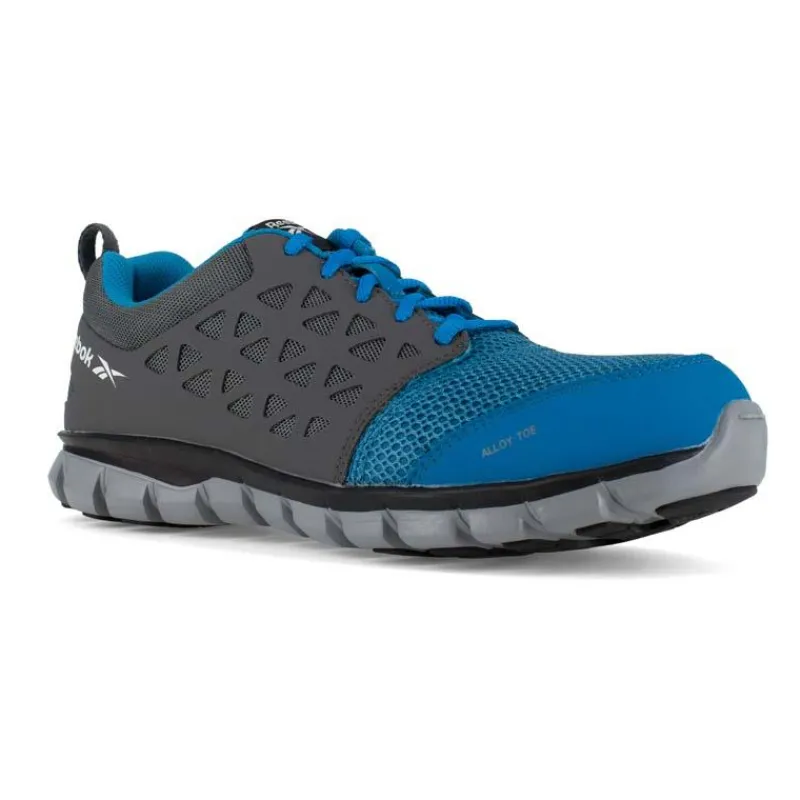 Reebok Athletic | Non-Slip Shoes*Women's Sublite Cushion Work Alloy Toe ESD Blue & Grey Athletic Oxford Blue / Gray