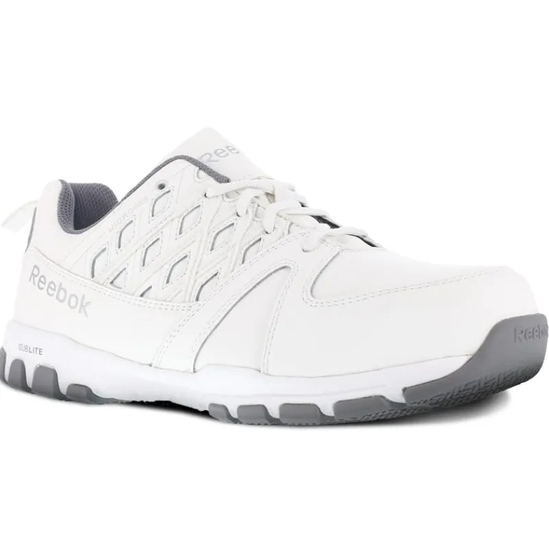Reebok Non-Slip Shoes | Athletic*Women's Sublite Work ESD Steel Toe Athletic Work Shoe White