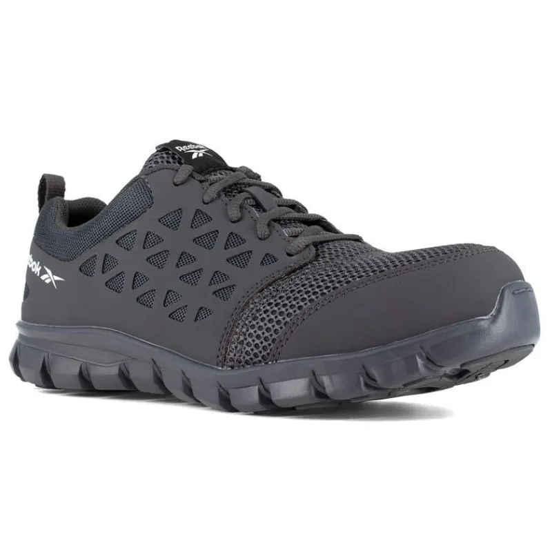 Reebok Non-Slip Shoes | Athletic*Work Men's Sublite Cushion Athletic Work Oxford Grey