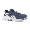 Reebok Non-Slip Shoes | Athletic*Work Men's Nanoflex TR Work Composite Toe SD Athletic Work Shoe Navy/light Gray