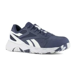 Reebok Non-Slip Shoes | Athletic*Work Men's Nanoflex TR Work Composite Toe SD Athletic Work Shoe Navy/light Gray