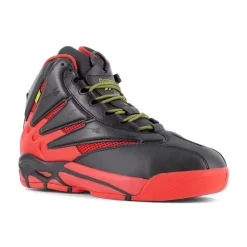 Reebok Non-Slip Shoes | Athletic*Work Men's The Blast Work Composite Toe Met Guard Athletic Hi-Top Black / Red