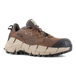 Reebok Non-Slip Shoes | Athletic*Work Men's Zig Kinetica Edge II Work Waterproof Composite Toe Athletic Oxford Brown