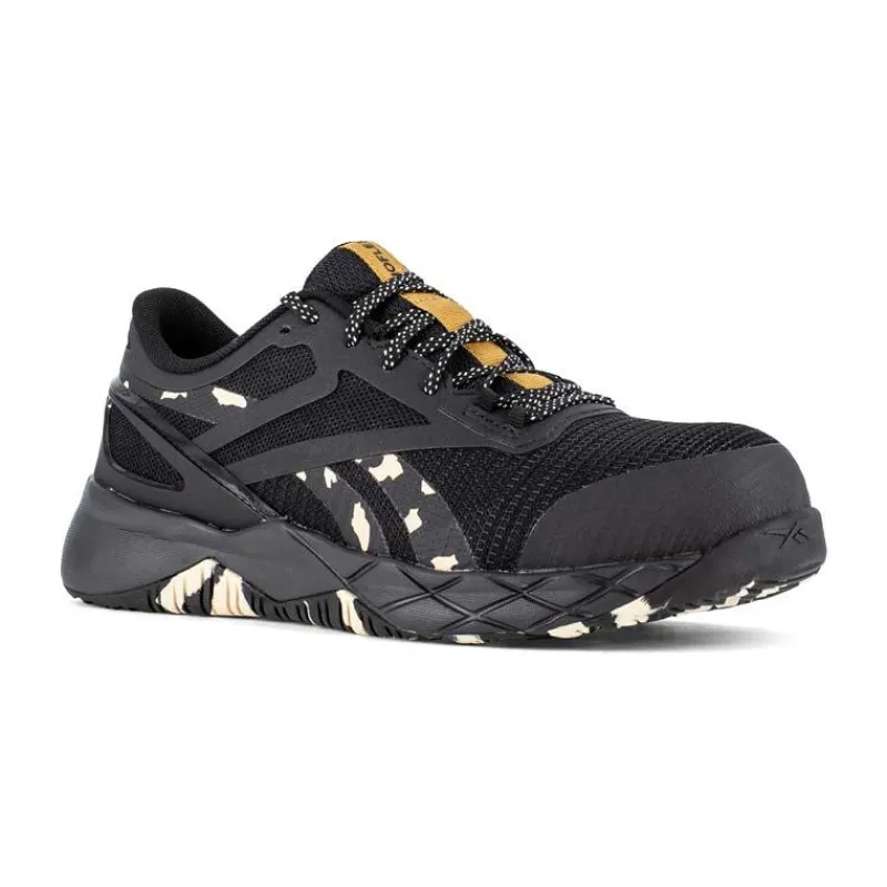 Reebok Non-Slip Shoes | Athletic*Work Women's Nanoflex TR Work Composite Toe SD Athletic Work Shoe Black/camo/brown