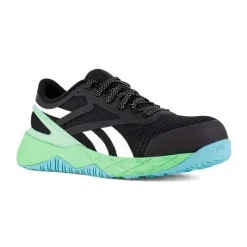 Reebok Athletic | Non-Slip Shoes*Work Women's Nanoflex TR Work Composite Toe Athletic Work Shoe Black/seafoam Green/white