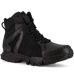 Reebok Non-Slip Boots | Tactical*Works Men's 6" Trailgrip Waterproof Side Zip Tactical Boot Black