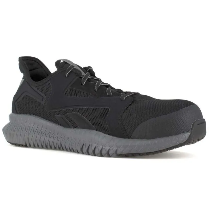 Reebok Non-Slip Shoes | Athletic*Works Men's Flexagon 3.0 Work ESD Composite Toe Athletic Work Shoe Black/grey