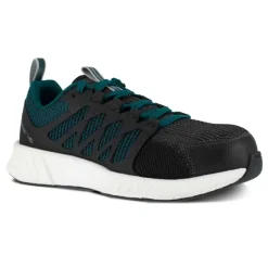 Reebok Athletic | Non-Slip Shoes*Works Women's Fusion Flexweave Work ESD Composite Toe Athletic Work Shoe Teal/black