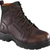 Rockport Non-Steel Safety Toe | Work Boots*6-Inch More Energy Composite Toe Waterproof Work Boots Brown