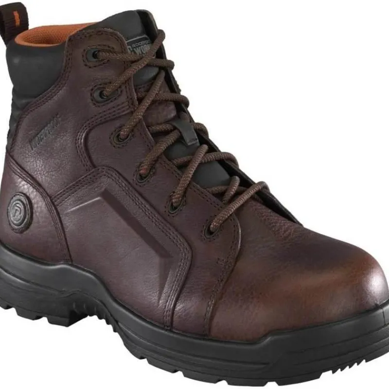 Rockport Non-Steel Safety Toe | Work Boots*Women's 6-Inch More Energy Comp Toe Waterproof Work Boots Brown