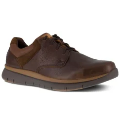 Rockport Non-Slip Shoes | Oxfords*Works Men's Primetime Casuals Work ESD Steel Toe Work Oxford Brown