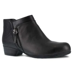 Rockport Western Boots | Non-Slip Boots*Works Women's Carly Work Alloy Toe Side Zip Ankle Boot Black
