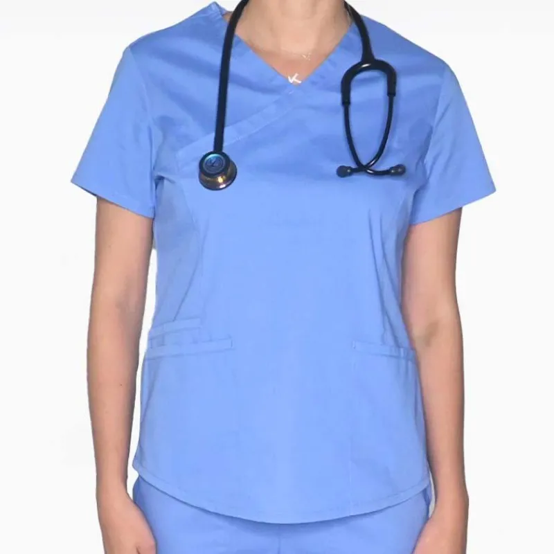 Rx Gear Stretch Scrub Tops*Women's Mock Wrap Scrub Top