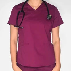 Rx Gear Stretch Scrub Tops*Women's Mock Wrap Scrub Top