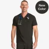 Scrubology Core Scrub Tops*Men's 2 Pocket V-Neck Scrub Top
