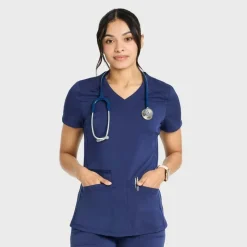 Scrubology Core Scrub Tops*Women's 3 Pocket Mock Wrap Scrub Top