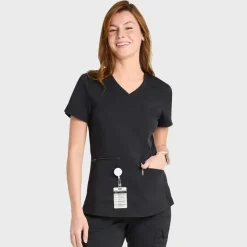 Scrubology Core Scrub Tops*Women's 3 Pocket Mock Wrap Scrub Top