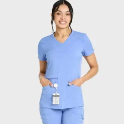 Scrubology Core Scrub Tops*Women's 3 Pocket Mock Wrap Scrub Top