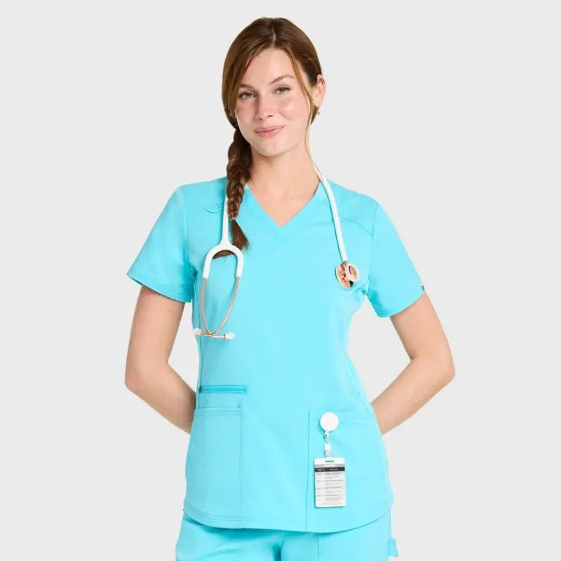 Scrubology Core Scrub Tops*Women's 5 Pocket V-Neck Scrub Top