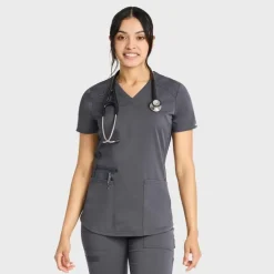 Scrubology Core Scrub Tops*Women's 5 Pocket V-Neck Scrub Top