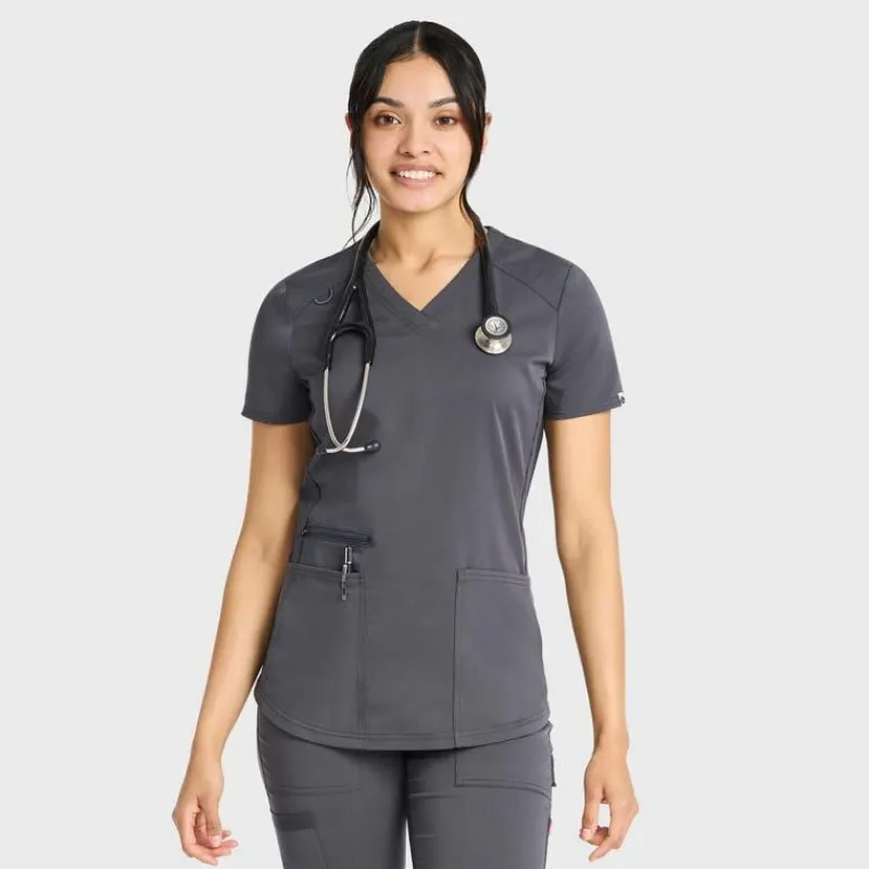 Scrubology Core Scrub Tops*Women's 5 Pocket V-Neck Scrub Top
