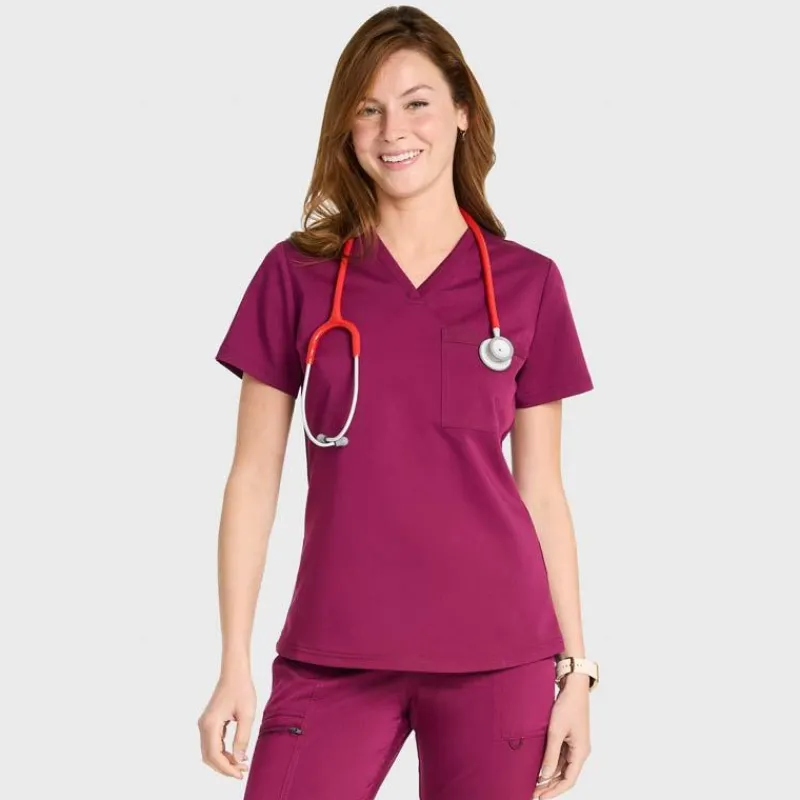Scrubology Core Scrub Tops*Women's One Pocket Tuck-In Scrub Top