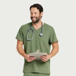 Scrubology Shift Scrub Tops*Men's Three Pocket V-Neck Scrub Top