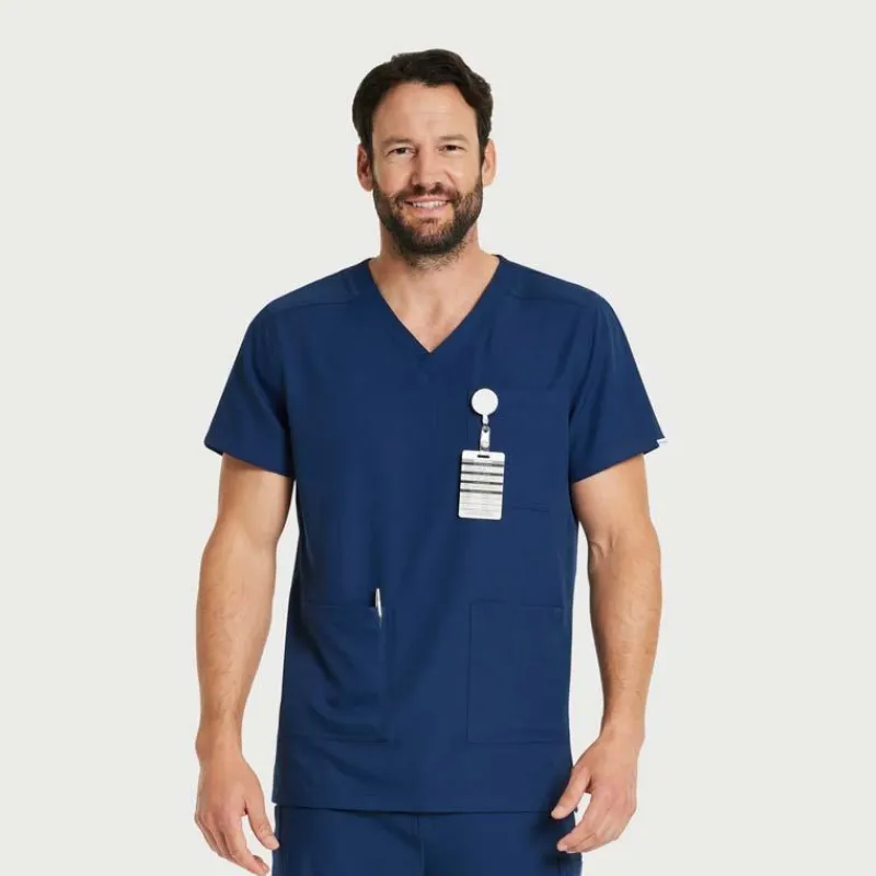 Scrubology Shift Scrub Tops*Men's Three Pocket V-Neck Scrub Top
