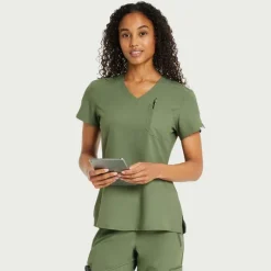 Scrubology Shift Scrub Tops*Women's One Pocket V-Neck Scrub Top