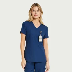 Scrubology Shift Scrub Tops*Women's One Pocket V-Neck Scrub Top