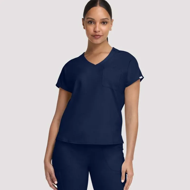 Scrubology Shift Scrub Tops*Women's V-Neck Dolman Sleeve Scrub Top