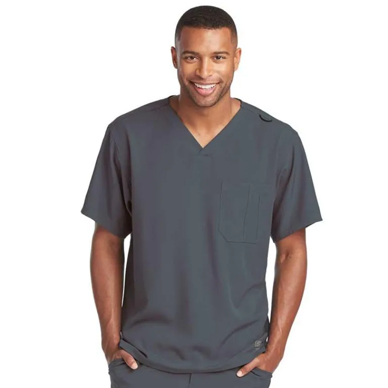 Skechers by Barco Scrub Tops*Men's Structure Cargo Pocket Scrub Top