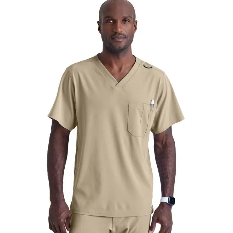 Skechers by Barco Scrub Tops*Men's Structure Cargo Pocket Scrub Top