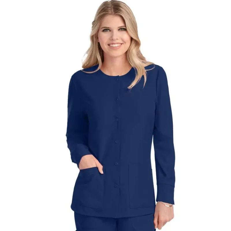 Skechers by Barco Lab Coats & Jackets*Women's Stability Snap Front Warm Up Scrub Jacket