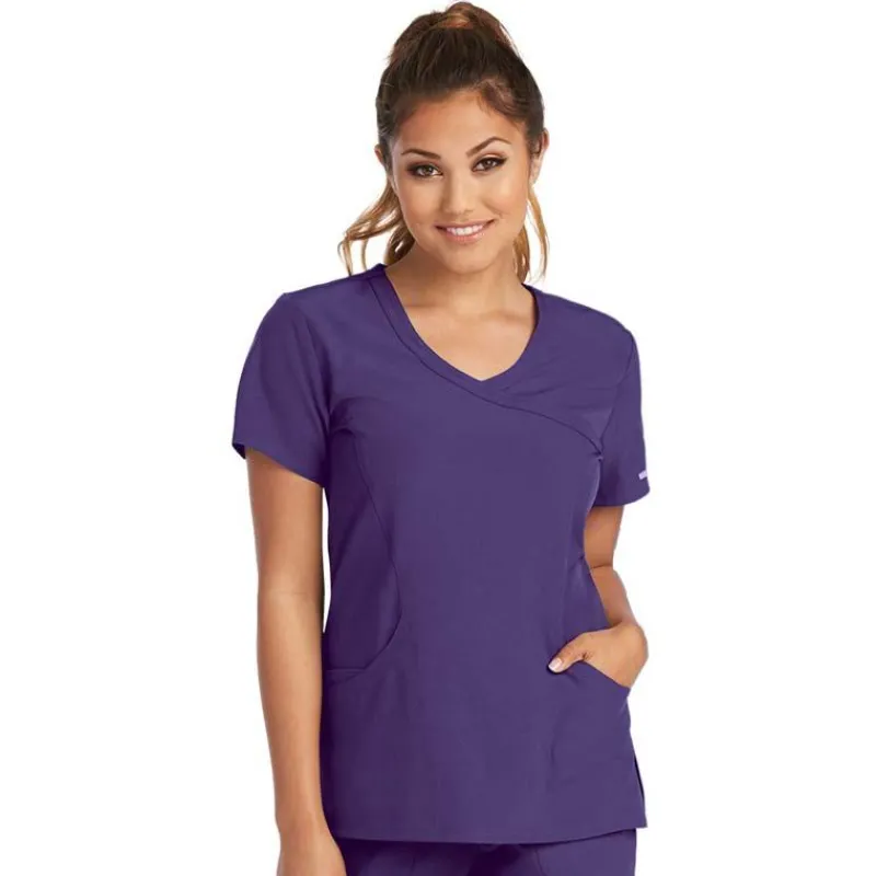 Skechers by Barco Scrub Tops*Women's Reliance Mock Wrap Scrub Top