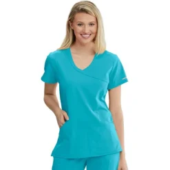 Skechers by Barco Scrub Tops*Women's Reliance Mock Wrap Scrub Top