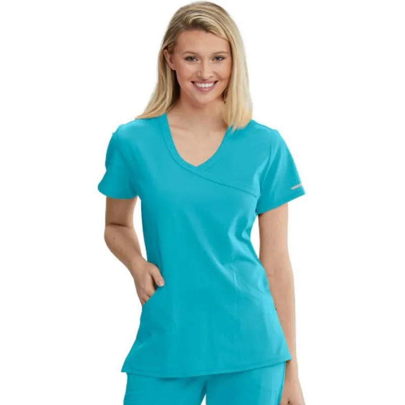 Skechers by Barco Scrub Tops*Women's Reliance Mock Wrap Scrub Top
