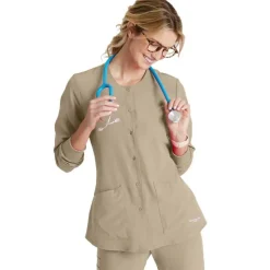 Skechers by Barco Lab Coats & Jackets*Women's Stability Snap Front Warm Up Scrub Jacket