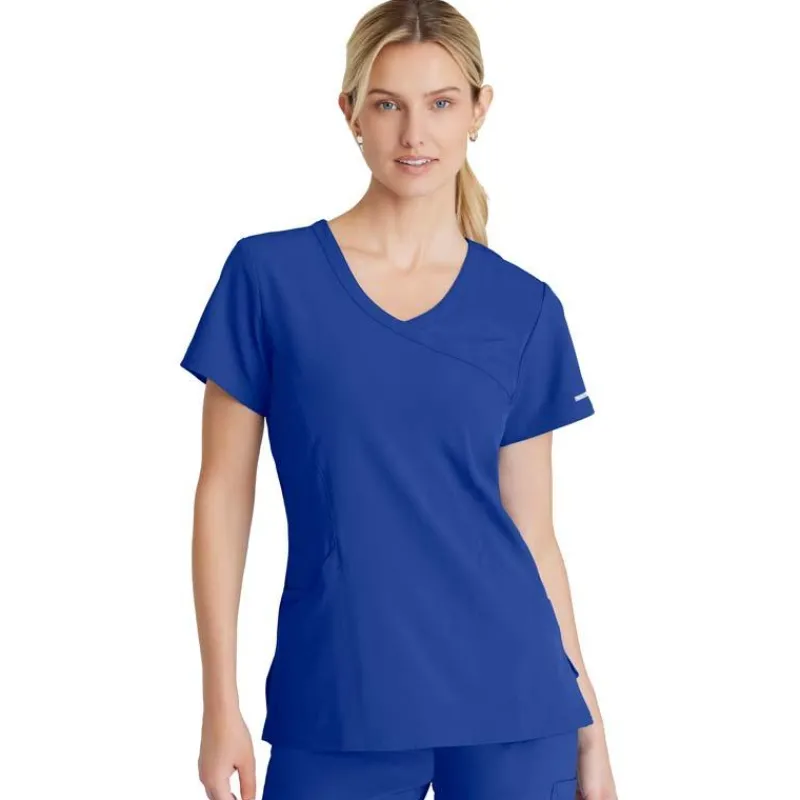 Skechers by Barco Scrub Tops*Women's Reliance Mock Wrap Scrub Top
